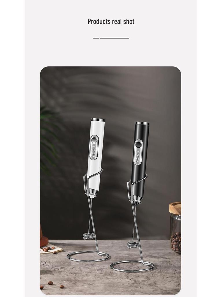 Cordless Handheld Electric Milk & Coffee Frother - Whisk & Mixer