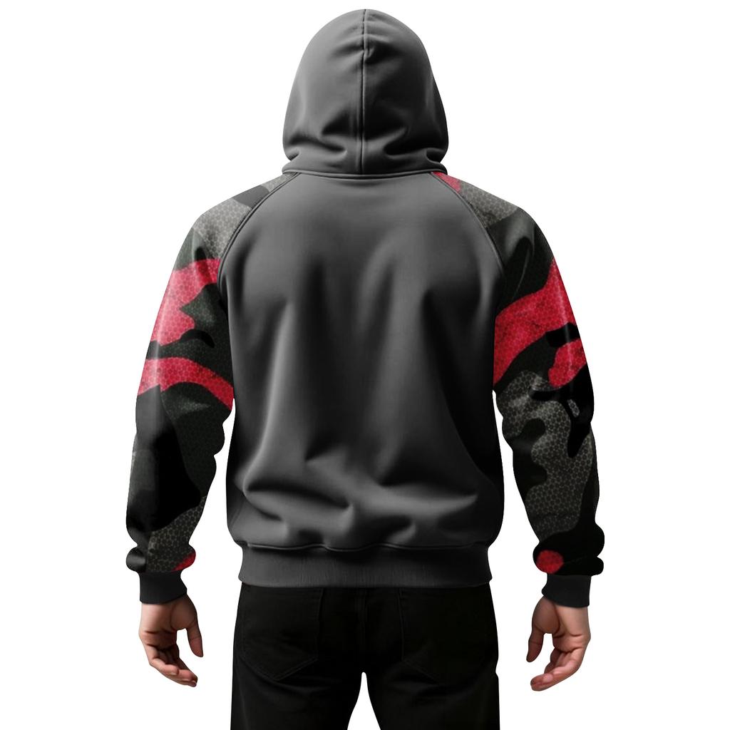 Herren Camouflage Sweatshirt Hoodie Herren Sport Übergröße Freizeit Sweatshirt