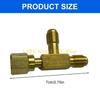 L8RE Brass Adapter Converter 1/4inch Male And Female SAE Connector for R134A