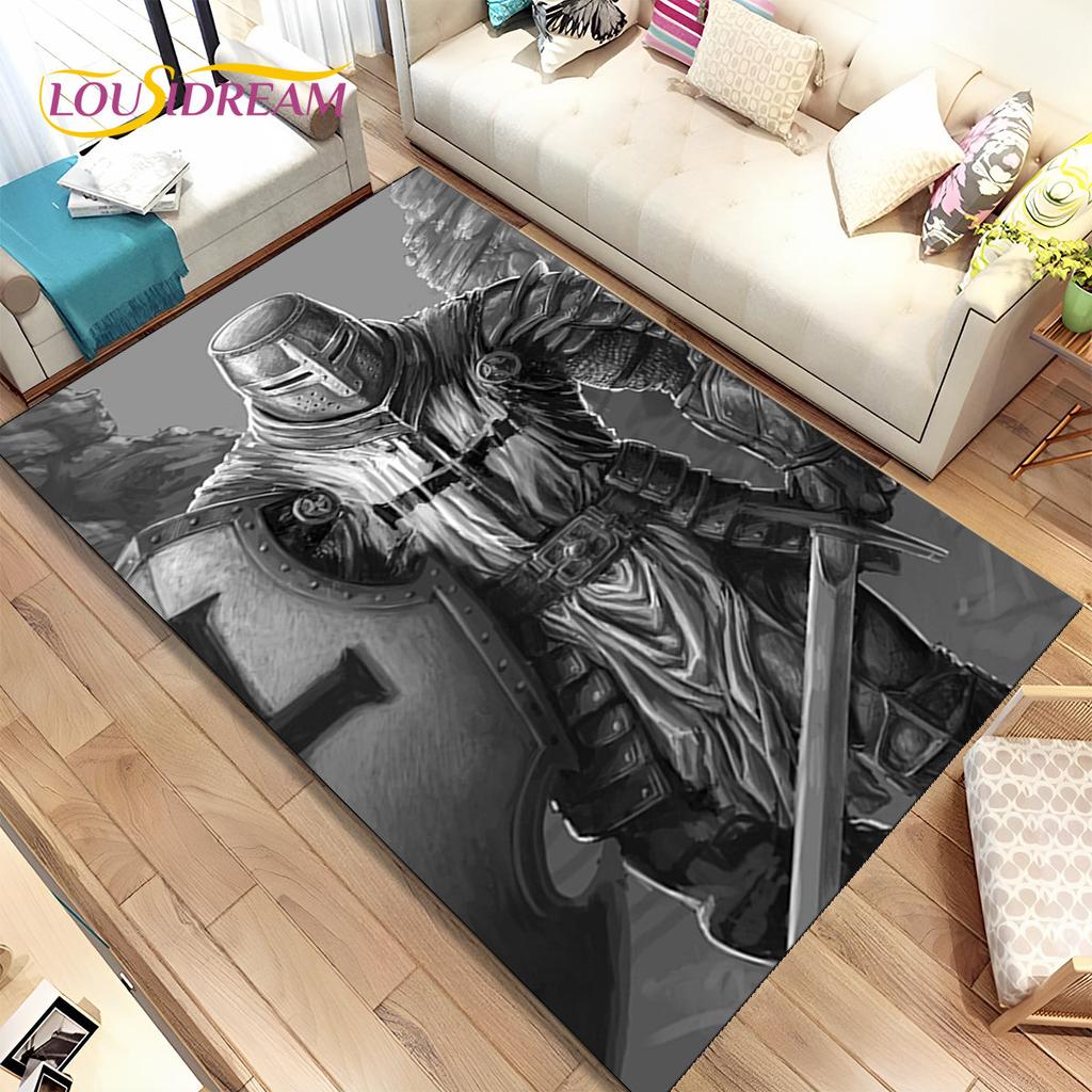 Cavalier Knight Templar Crusaders Games Area Rug,Carpet Rug for Home Living Room Bedroom Sofa Doormat Decor,Non-slip Floor Mat