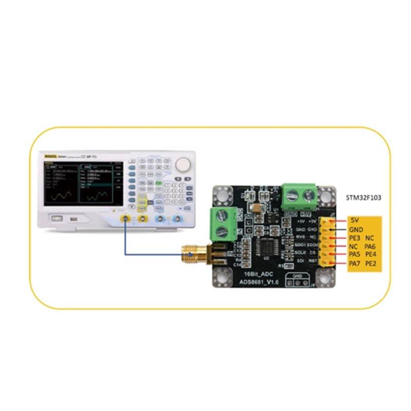 ABNR ADS8681 Analog-To-Digital Converter 16 Bit ADC Data Acquisition Module Sampling Rate 1MSPS Single-Stage And Two-Stage