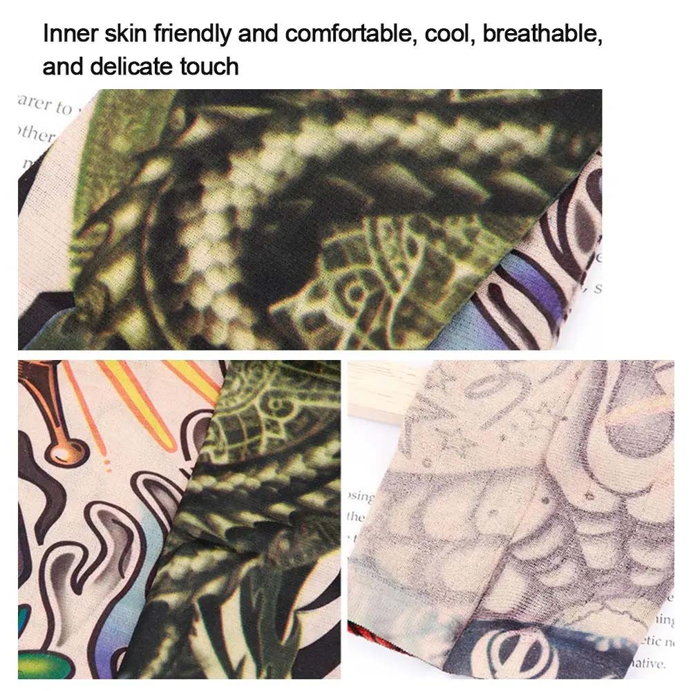 Arm Covers Men Sunscreen Sleeve Arm Warmers Sun Protection Cover Flower Arm Tattoo Sleeve  Outdoor