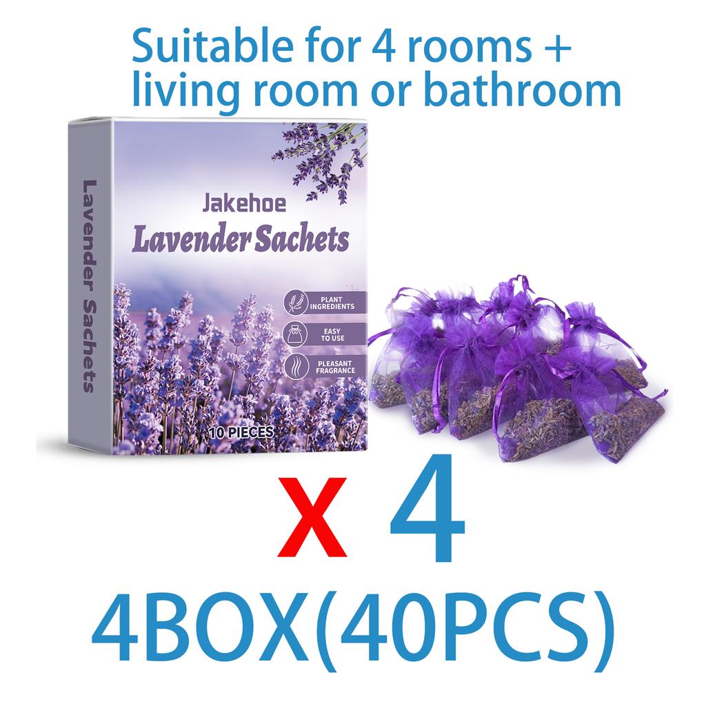Lavender Sachets for Closet Freshener Natural Air Purifying Bags with Long Lasting Floral Scent Deodorizer for Drawer Car 10 Pcs