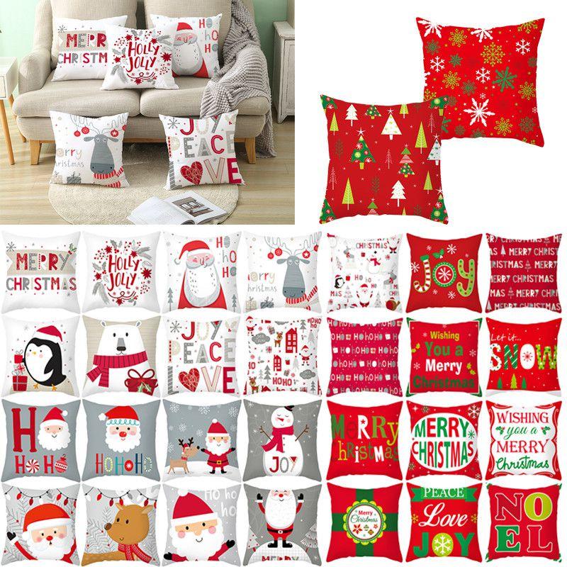 Festlicher Weihnachtsmann Weihnachts-Kissenbezug aus superweichem Pfirsichhaut-Samt für Heimdekoration