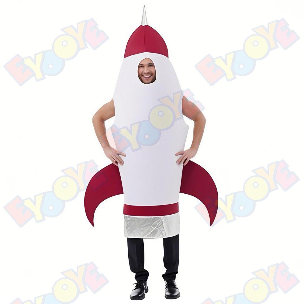 Adult Space Rocket Halloween Onesie Costume for Cosplay and Parties