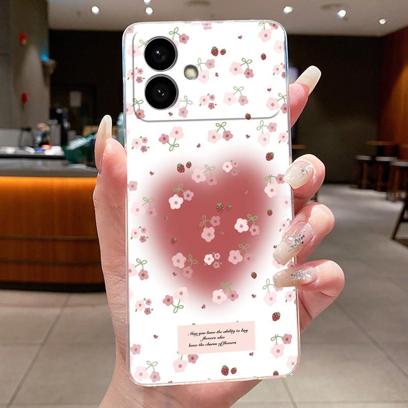 Case For Samsung Galaxy S26 Edge Flower Butterfly Protective Thin Casing Transparent Soft Silicone TPU Phone Cover