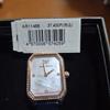 Used EMPORIO ARMANI Women's Watch Octagon Navy Emporio Armani Watch Analog Leather AR11466