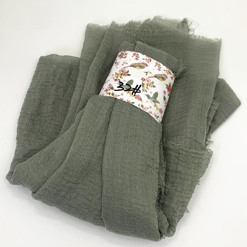 Women Cotton Scarf New Summer Girls Solid Color Sunscreen Thin Scarves Soft Shawl Foulard Viscose Spring Lady Wrap Shawls
