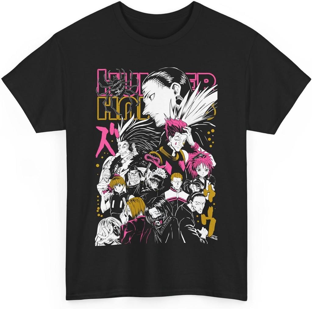 Maglietta Troupe Fantasma Maglie di Kurapika T-Shirt Hisoka Chrollo Anime Hunter Unisex Maglietta Nera