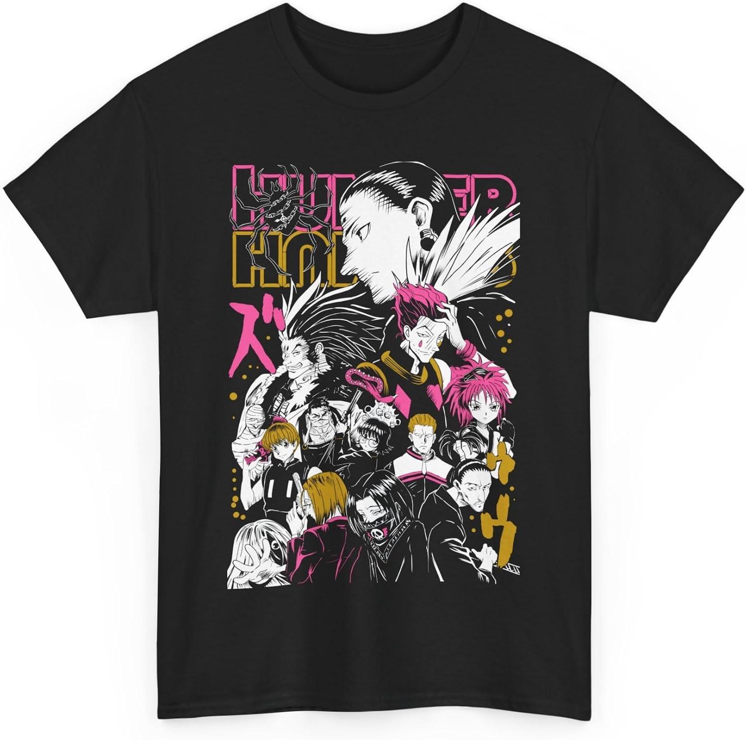 Phantom Troupe Shirt Kurapika Chains T-Shirt Hisoka Chrollo Anime Hunter Unisex Black T-Shirt XXXXXL чёрный