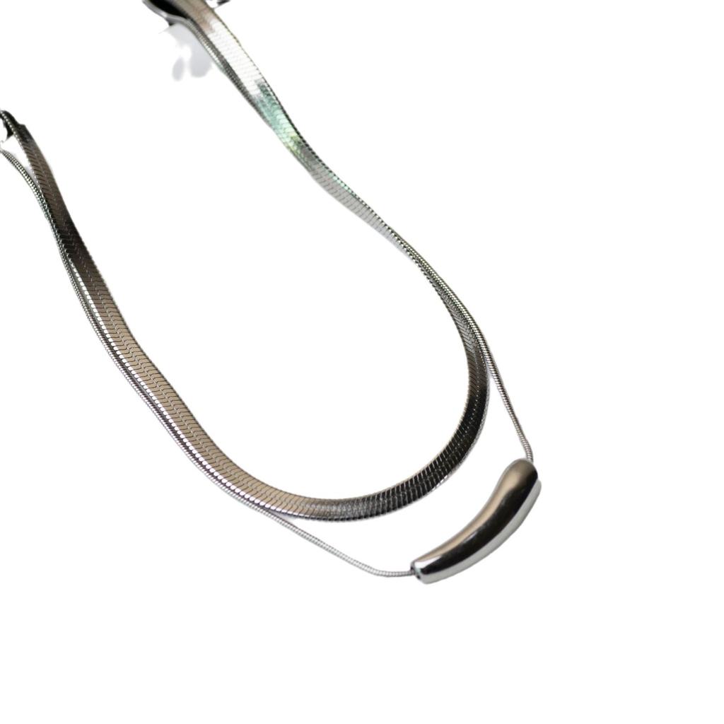 Simple Titanium Steel Necklace Women'S Light Luxury High-End Love Pendant Neck Chain Autumn And Winter Sweater Chain Minimalist Style