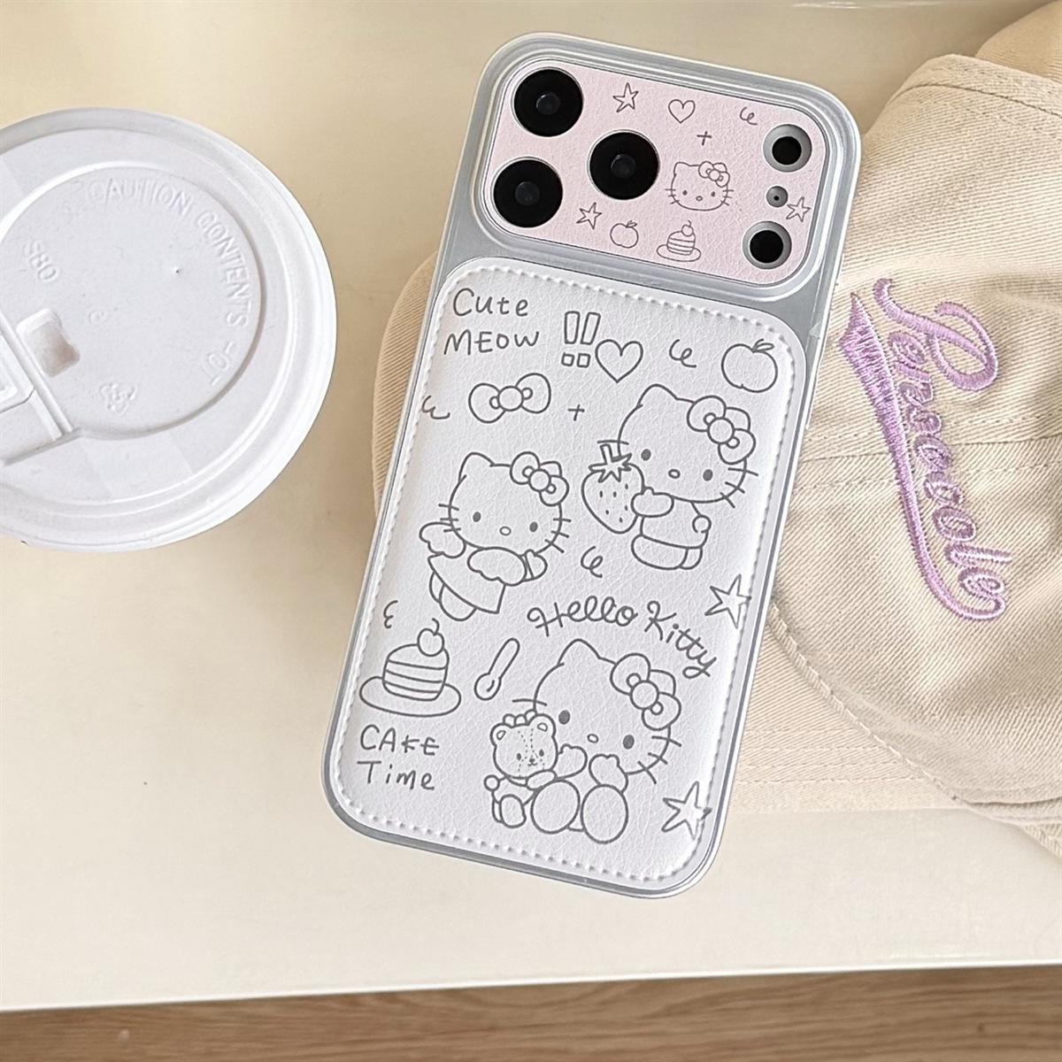 

Strawberry KT Cat Anti-Drop Case for iPhone 15/14/17/16 PROMAX iPhone 14 Pro