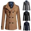Men's Long Coat Autumn Winter Warm Woolen Overcoat Fashion Casual Lapel Button Gentleman Coat for Man High Street Top Coat