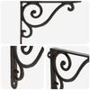 Wall Shelf Brackets 2 pcs Antique Brown 12.5 x 17 x 3 cm Steel