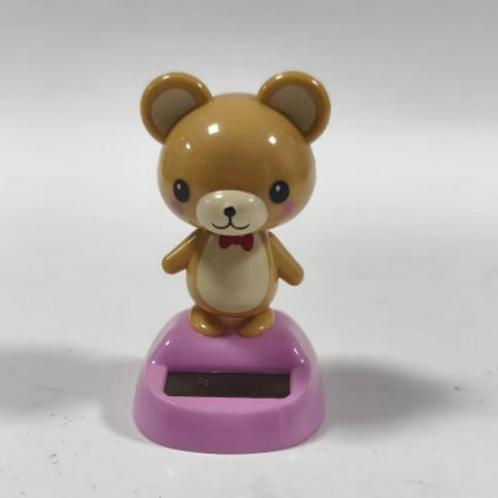 Популярная мультяшная фигурка на солнечной батарее - Украшение для автомобиля с качающейся головой, Детская игрушка, Подарок