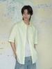 BEGIN202 Crease Cotton Half Sleeve Shirt [Lemon]