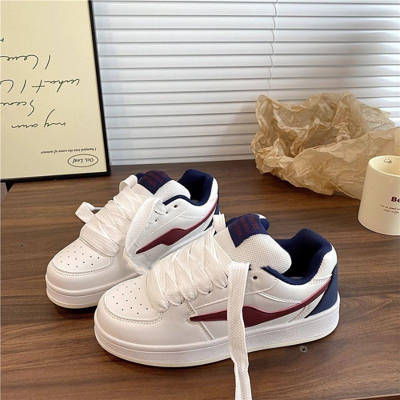 Hong Kong style Baijiu red platform casual board shoes women's ins tide 2025 summer new height increase versatile bread shoes women