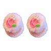 2Pcs Girl Hair Tie Cartoon Rabbit Star Decor Soft Plush Hair Rope
