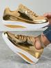 Dames Trendy Dikke Zool Schommelende Dad Schoenen, Ademend Mesh, Hoogteverhogend, Grote Maten 41-42, Casual Sportschoenen