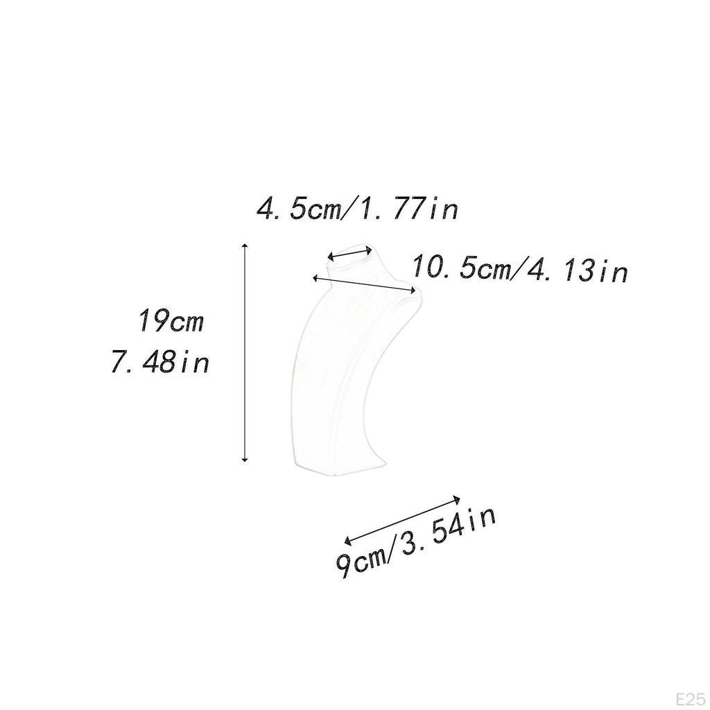 Necklace Bust Display Stand Jewelry Holder Photo Prop, PU Leather Selling Storage Rack Shop