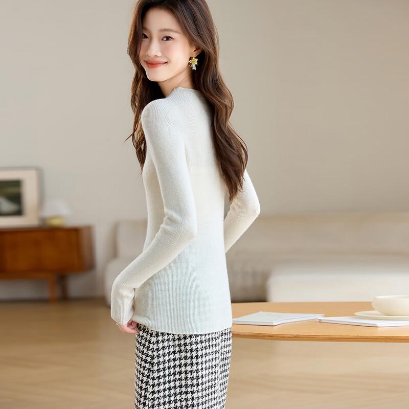 Srcr Women's 100% Cashmere Slim-Fit Sweater