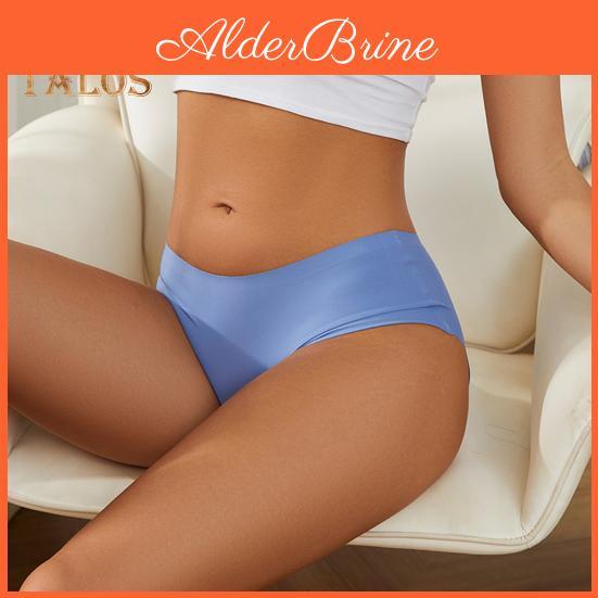 Underpants Solid Seamless Color Women Soft Breathable Mid Waist Moisturewicking Elastic Lady Briefs Sports Panties Female Underwear