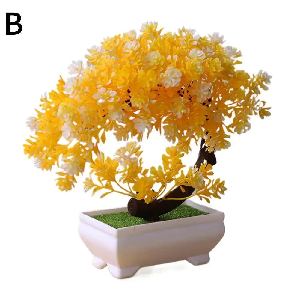 Artificial Plants Bonsai Small Tree Simulation Plants Fake Flowers Table Potted Ornaments Home Decoration Hotel Garden Decor