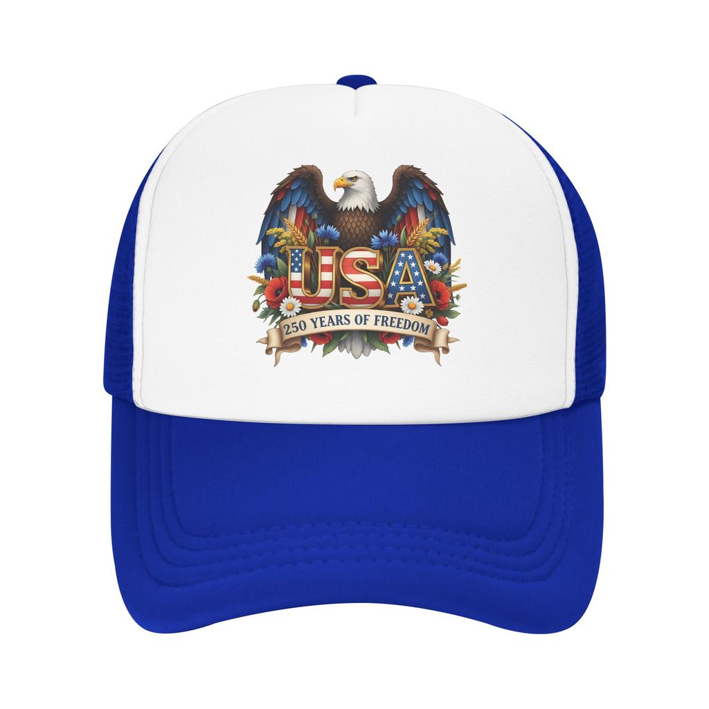 Years of Freedom Mesh Baseball Cap Adult Sport Sun Caps Independence Day Hats Adjustable Summer Trucker Caps