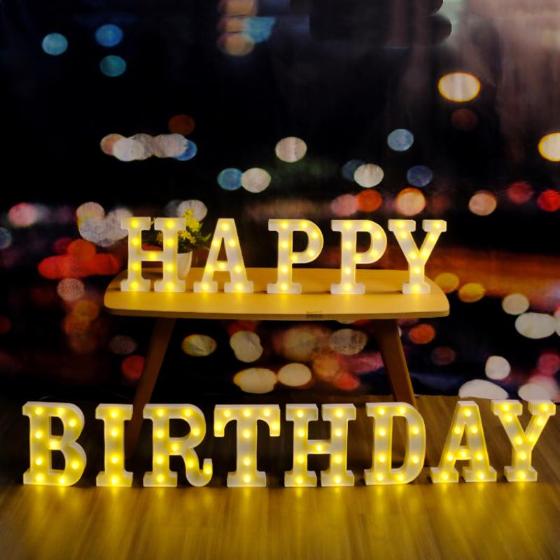Romantic Proposal & Birthday Decor: LED Alphabet & Number Lights for Surprise Atmosphere