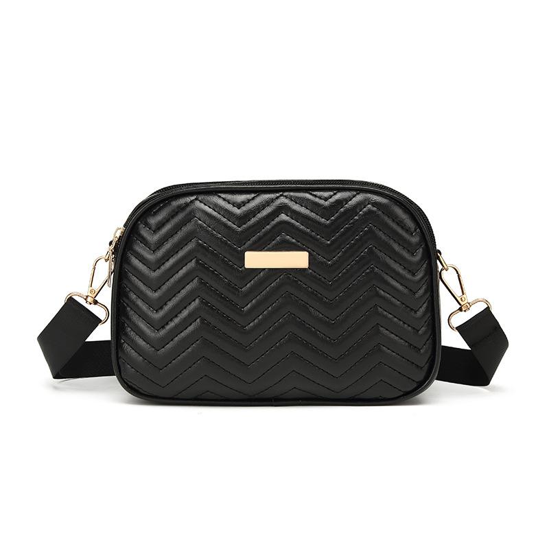 Women's Bag Spring and Summer New Fashion Shoulder Bag Crossbody Simple Wave Embroidery Camera Bag