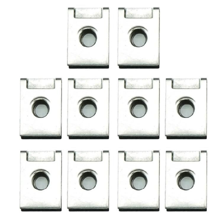 Rustproof License Plate Screw Clips 10Pcs Universal Metal Fasteners Spring Steel U Type Clip for Car Truck