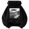Funny Casual Ufo Cat Children's Sweatshirt Cute Harajuku Hoody for Boys Girls Autumn Spring Casual Hoodies