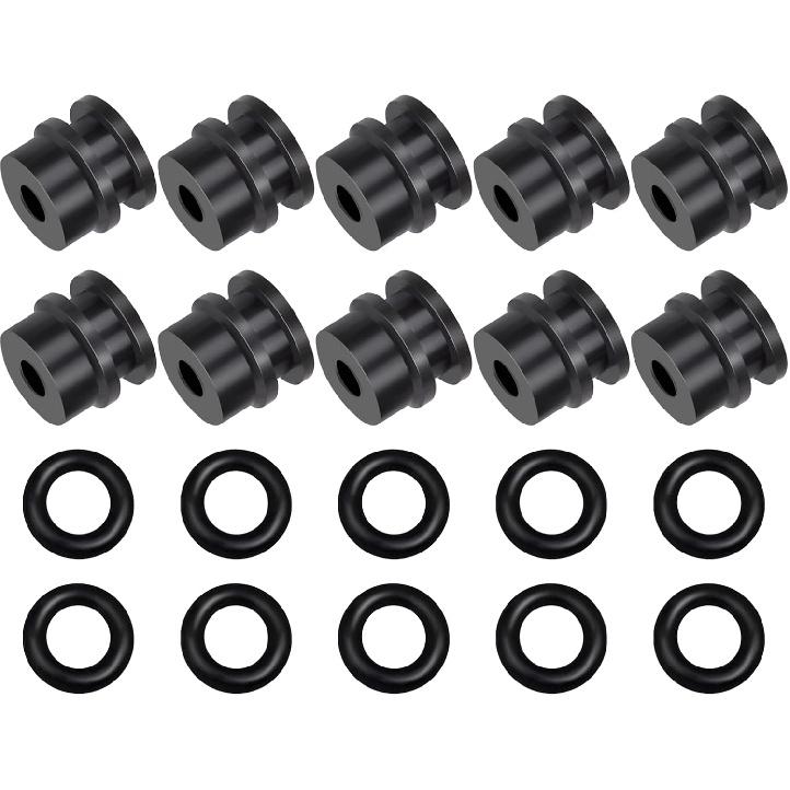 10PCS Side Seals Kit Compatible with Fusion Air Purge AP Spray Gun 249990 246348 - Black