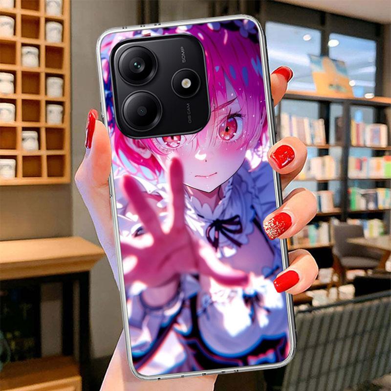 R-Rem Re Zero Anime Phone Case For Xiaomi Redmi Note 15 14 13 12 11 10 Pro Plus 14S 12S 11S 11T 11E 10S Soft Fundas Shell Redmi
