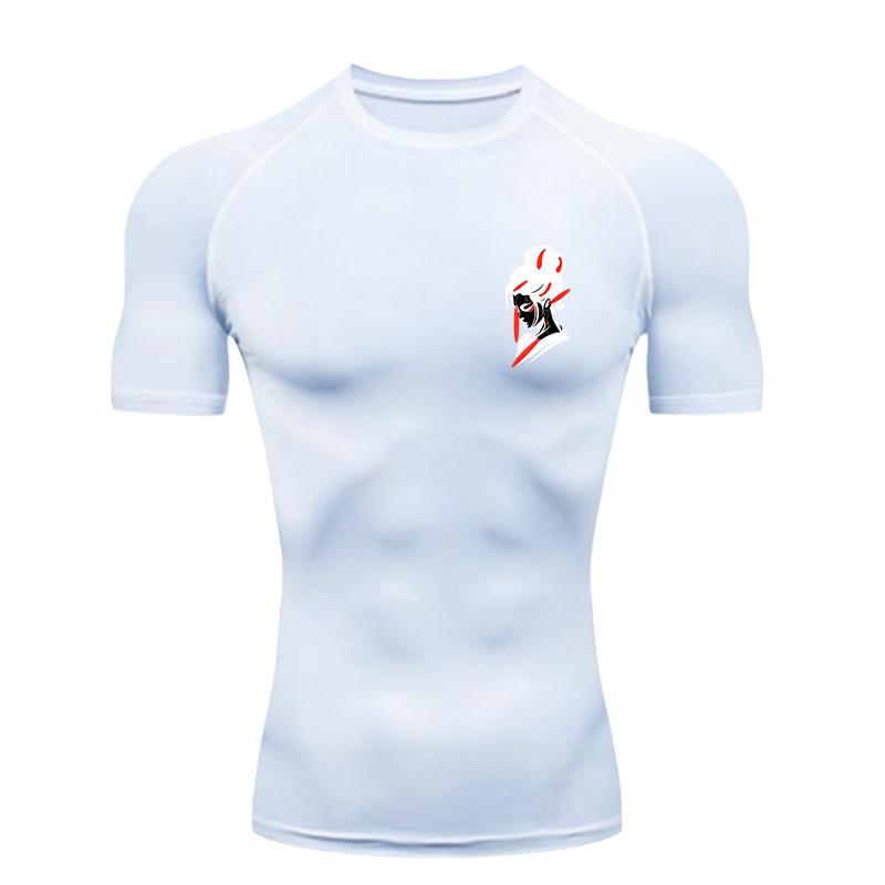 Men's Sports T-shirt for Fitness Sports Training Compression Quick Dry Short Sleeve T-Shirt Men's MMA Uniform Athletic Tees