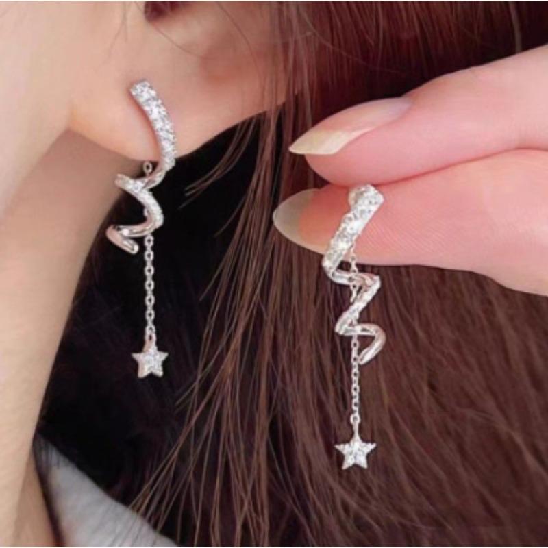 Boucles d'oreilles à longues pampilles pour femmes, style coréen Dongdaemun, design original, boucles d'oreilles polyvalentes