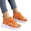Fashion Sports Sandals for Women 2025 Summer New Style Thick Bottom Mesh Soft Bottom Casual Hollow European and American Beach Sandals