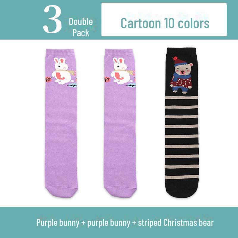 Kinder Cartoon Mittelrohrsocken: Leichte Frühling/Herbst Kniestrümpfe für Mädchen