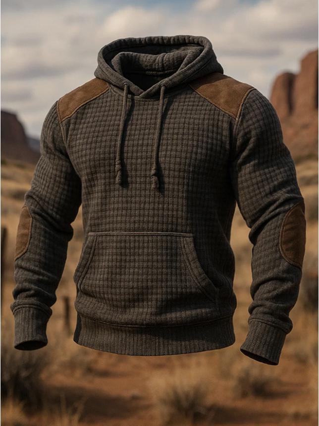 

Men s Jacquard Color Block Hoodie - Autumn/Winter 2025 Collection XL кавовий