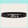 Abstract Star Buckle Belt For Women With Vegan Leather Strap For Casual And Retro Style