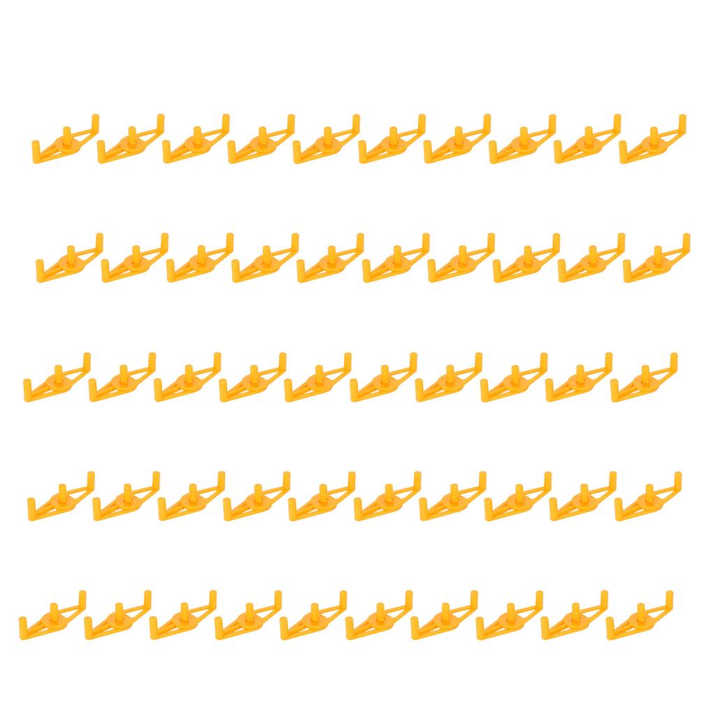 50 szt. Klipsy do treningu niskonapięciowego 360 Stopni Regulowane Wielokrotnego Użytku Plastikowe Klipsy do Gięcia Łodyg Roślin do Ogrodnictwa Pomarańczowe
