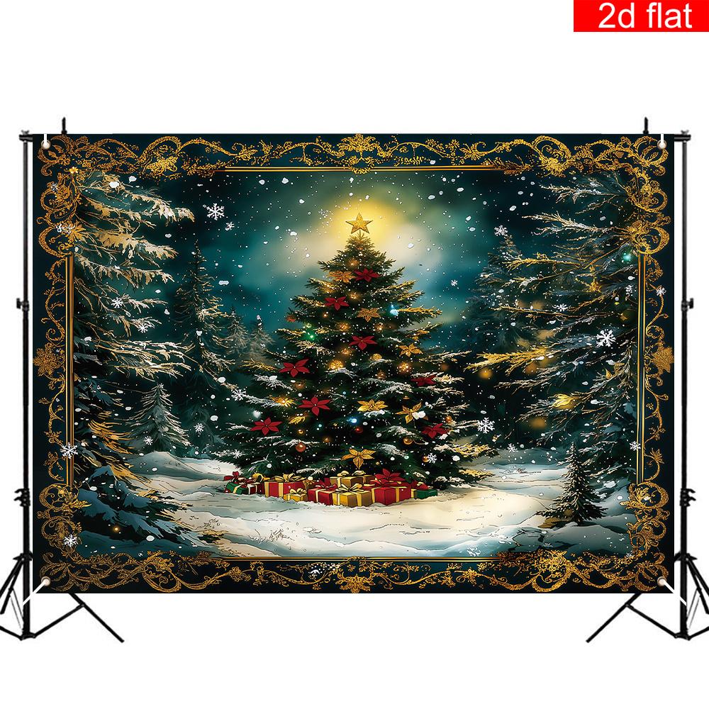 1Pcs Featuring Vintage Snowy Decoration Background Winter Backdrop Decorations For Photo Studio Photo Booth Christams Party