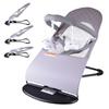 Portable Baby Bouncer, Foldable Baby Rocker Chair, Infant Soothing Seat with 3 Adjustable Recline Angles, Detachable