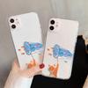 Cute Cat Fishing Phone Case For Samsung S26 S25 S24 S23 S22 S21 S20 FE Note20 Note10 Plus Ultra Lite Edge 5G Clear Soft Cover