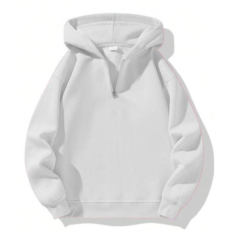

European and American Style Women s Zipper Hoodie - Autumn/Winter Loose Fit Casual Sweatshirt L