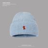 Autumn and Winter Warm Knitted Hats for Men and Women Korean Style Small Fox Embroidered Loose Big Head Circumference Woolen Hat Ins Trend