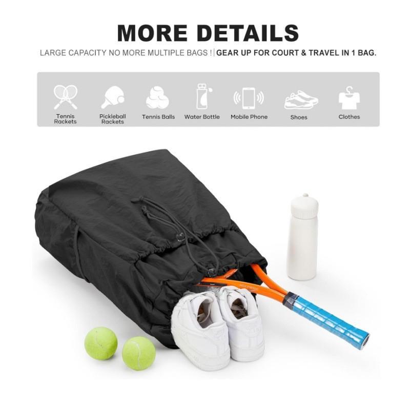 Lightweight Waterproof Tennis Racket Bag Badminton Pickleball Unisex Crossbody Backpack Sports Gear Carrier
