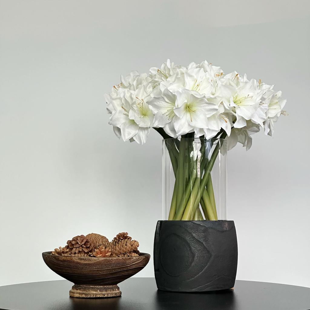 Wabi-sabi Handmade Wooden Fruit Bowl - Retro Log Style Ornament for Living Room, Guesthouse, or Hotel Decor and Storage.