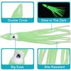 5 Stück Angelköder Tintenfisch-Röcke Leuchtende Köder Leuchtender Oktopus Schleppköder Weichplastik Angelköder für Barsch Lachs Forelle