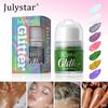 Speziell für Körperbälle, Hochglanz-Gel, Pailletten, feiner Glitzer und langanhaltend ohne Make-up, lila Lidschatten.